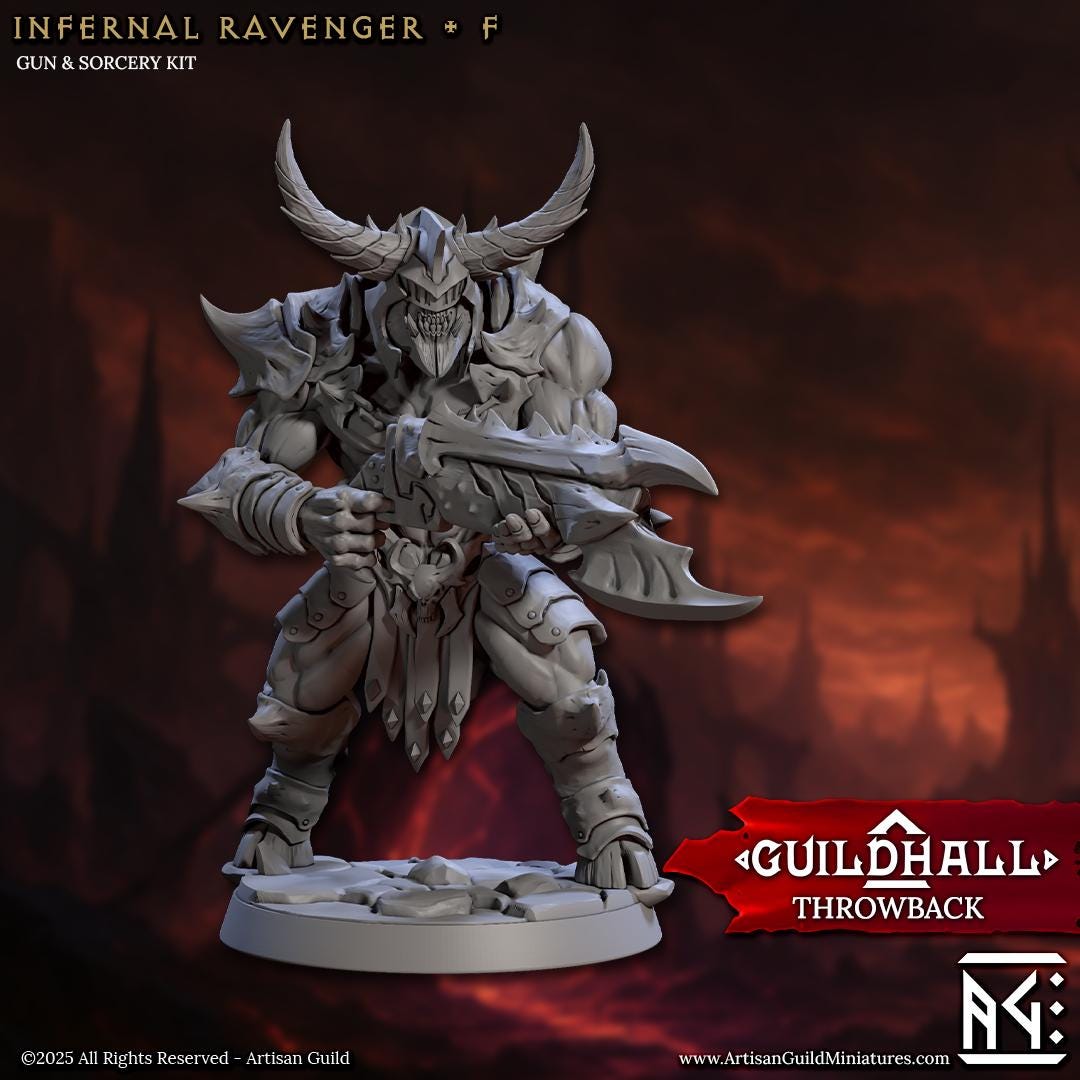 Infernal Ravagers | Demon Troops | Guns and Sorcery | Medium | 30mm Base | The Infernal Legion | Artisan Guild | Dungeons and Dragons