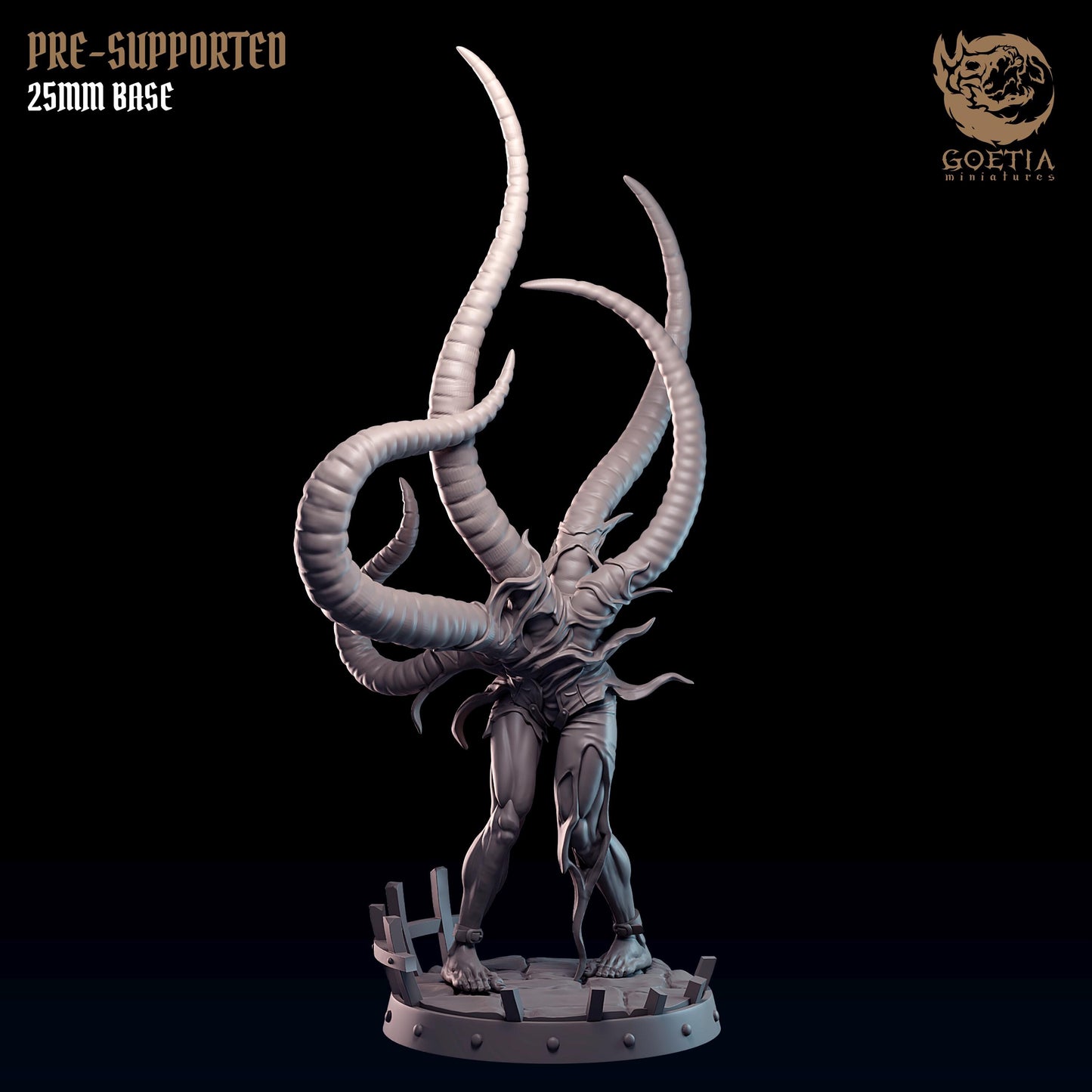 Straightjacket Cultist | 25mm Base | 3 Variants | Goetia Miniatures | Madhouse | Dungeons and Dragons | 8k Quality 3D Printed Miniature