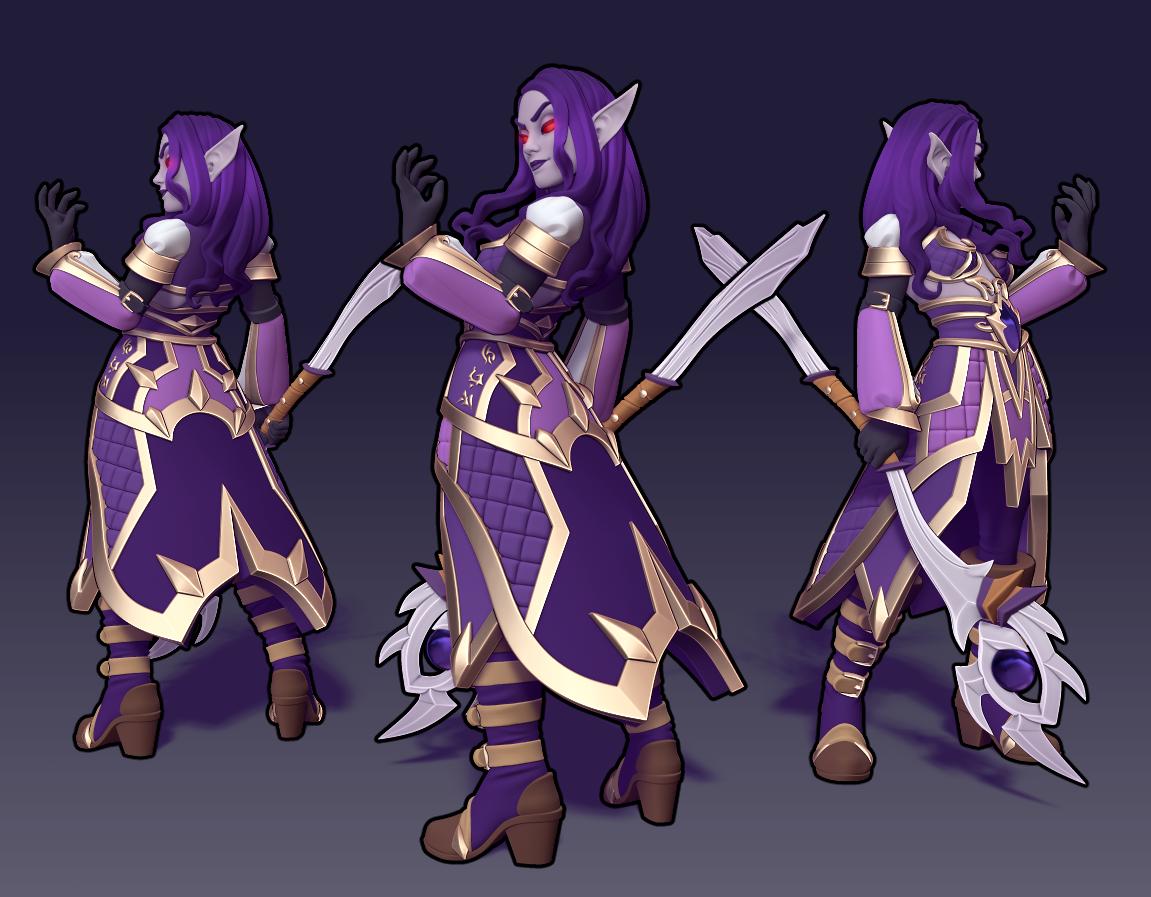 Vaati | Drow Mage | Warlock | Spellcaster | Medium | 32mm | Twin Goddess Miniatures | Dungeons and Dragons | TTRPG
