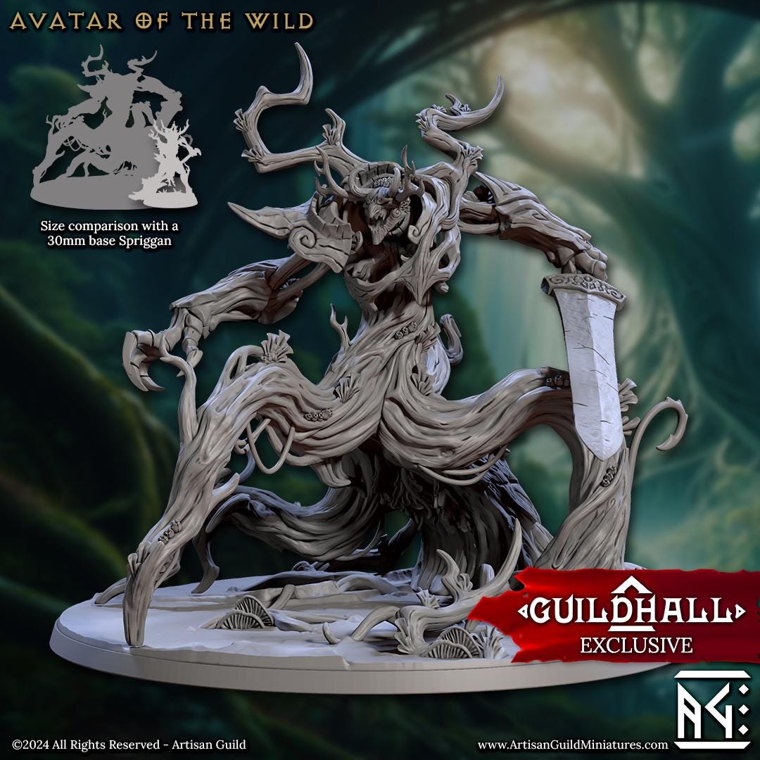 Avatar of the Wild | Barkwraith Horror | Ent Rage Spirit | 100mm Base | 32mm | Artisan Guild | Spriggan Barkwraiths
