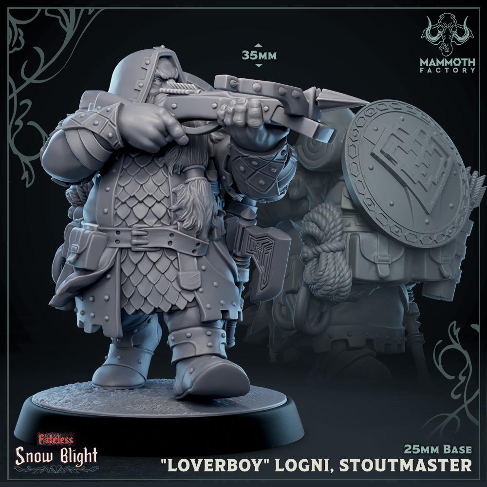 Seven Stoutmasters | 7 Options | Medium | 25mm Base | Dungeons and Dragons | 8k Resin Quality | Fateless | Snow Blight | Mammoth Factory