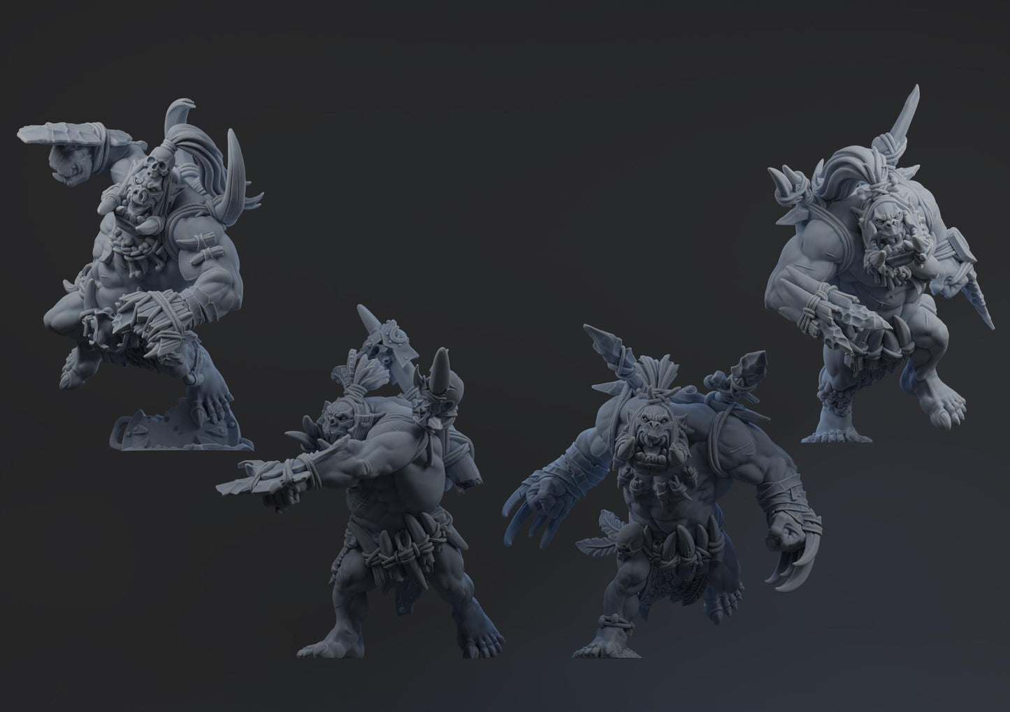 Kretacious Krumpaz | Wild Orc Team | Fantasy Football | Brutefun Miniatures | 3D Printed Resin Miniature | 8K Quality