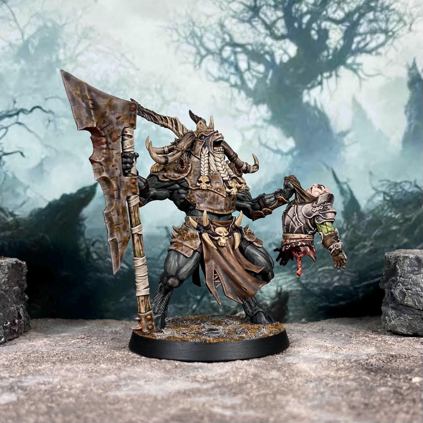 Beastlord Bazgor | Medium | 30mm Base | 32mm | Rise of the Beastmen | Artisan Guild | Dungeons and Dragons | Fantasy Battles
