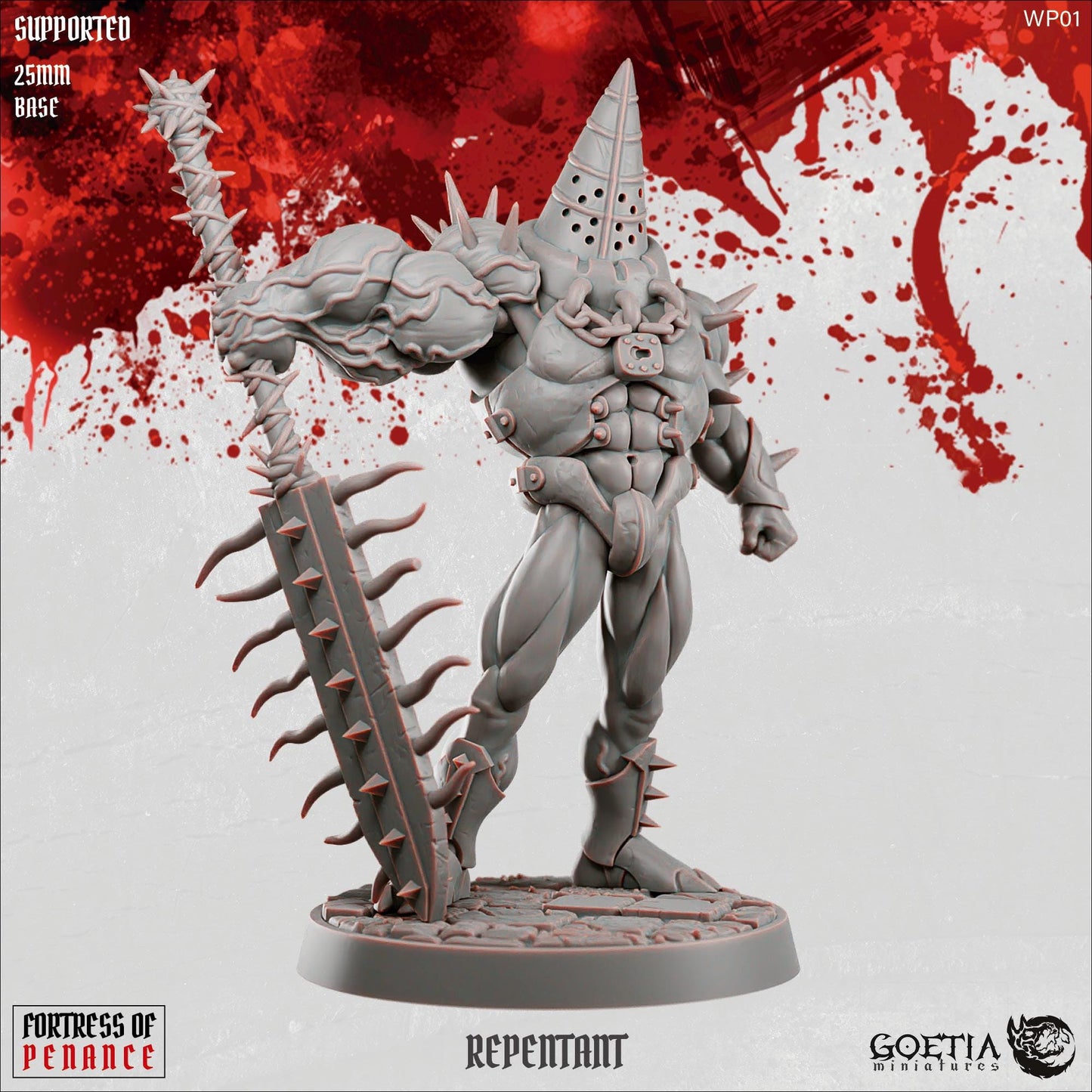Repentant | 25mm Base | Goetia Miniatures | Fortress of Penance | Dungeons and Dragons