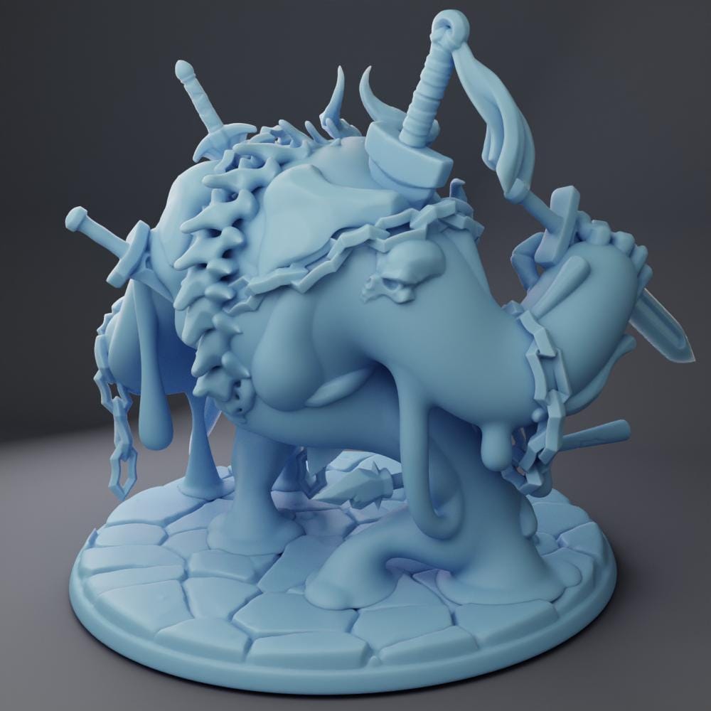 Slime Mancer and Necro Slime Golem | Medium | 32mm | Elemental Mancers | Twin Goddess Miniatures