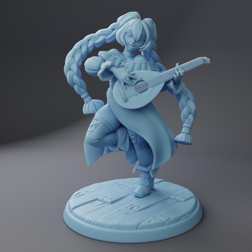 Mika | Human Female Bard | Medium | Dancer | Musician | Twin Goddess Miniatures | Dungeons and Dragons | TTRPG