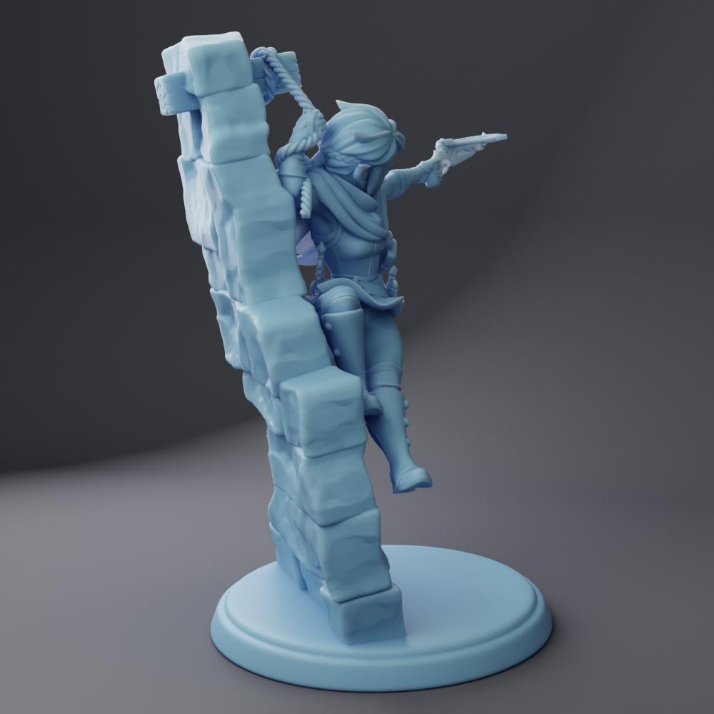 Kara | Elf Rogue | 32mm and 75mm | Medium | Dungeons and Dragons | TTRPG | Twin Goddess Miniatures | 3D Printed Miniature | 8K Quality