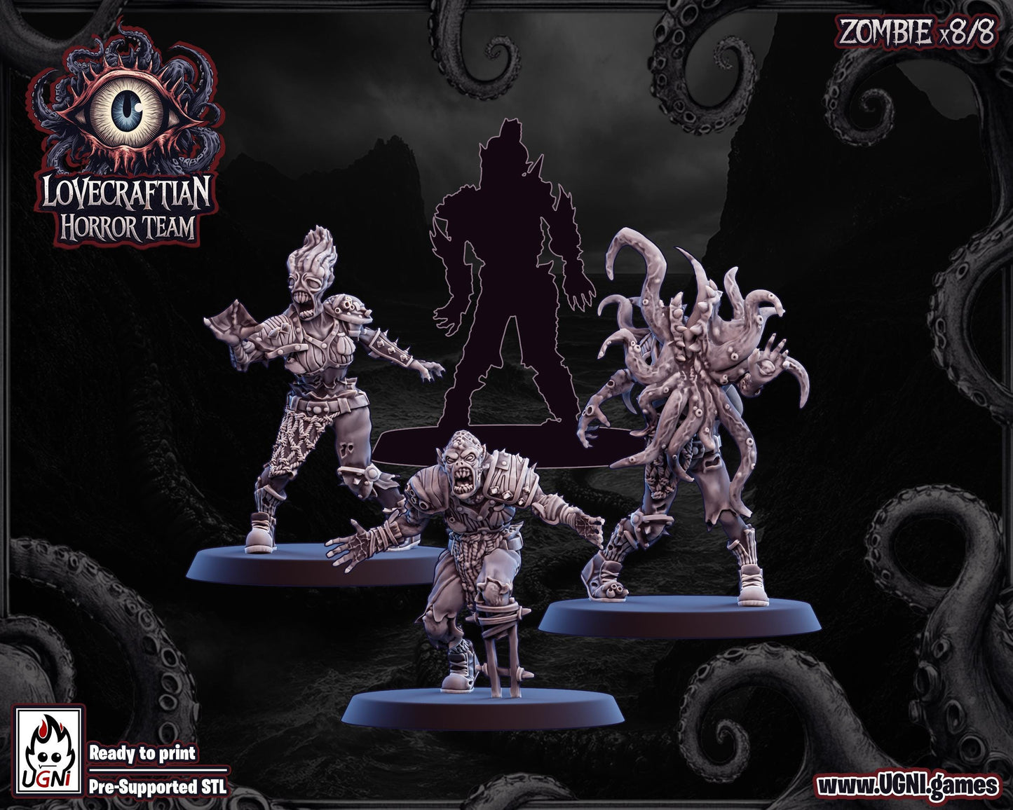 Lovecraftian Horror Team | Undead Team | 16 Models | Fantasy Football | Ugni Miniatures