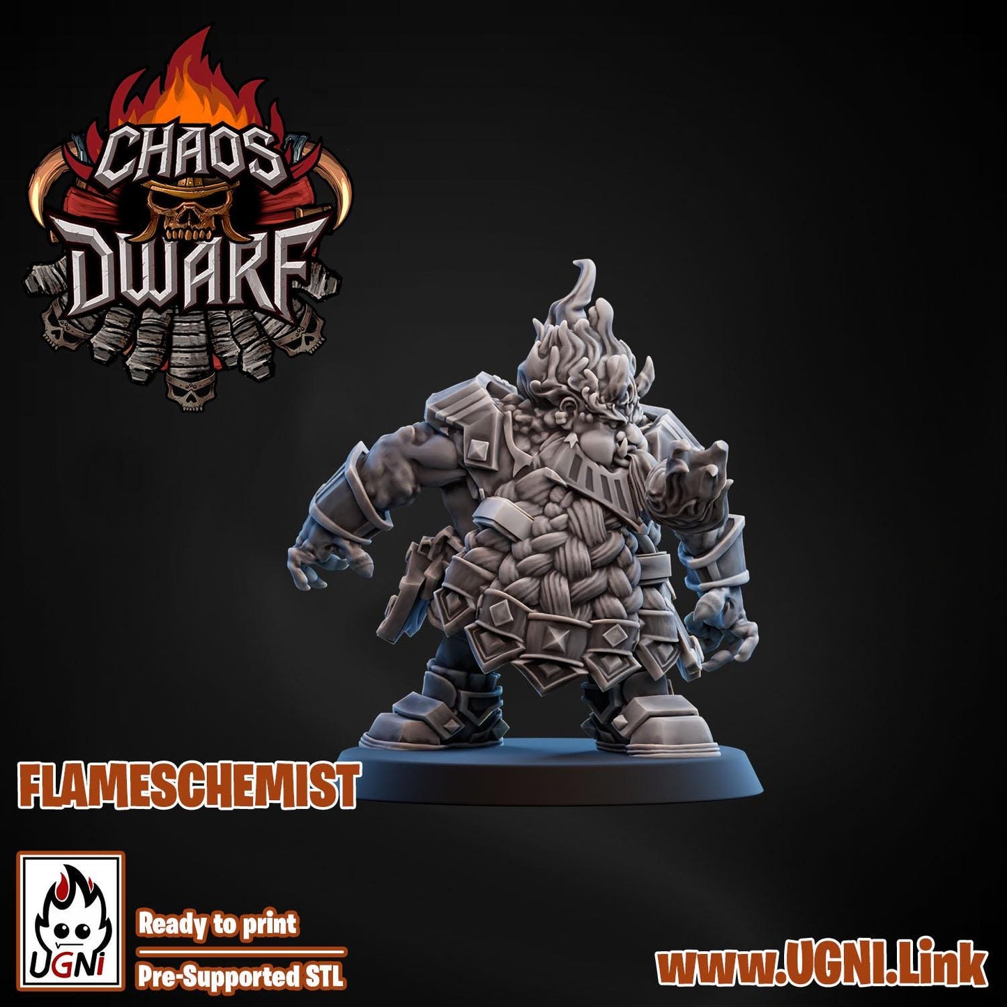 Dwarven Flamschemist | Fire Breathers | Fire Dwarves Team | Fantasy Football | Ugni