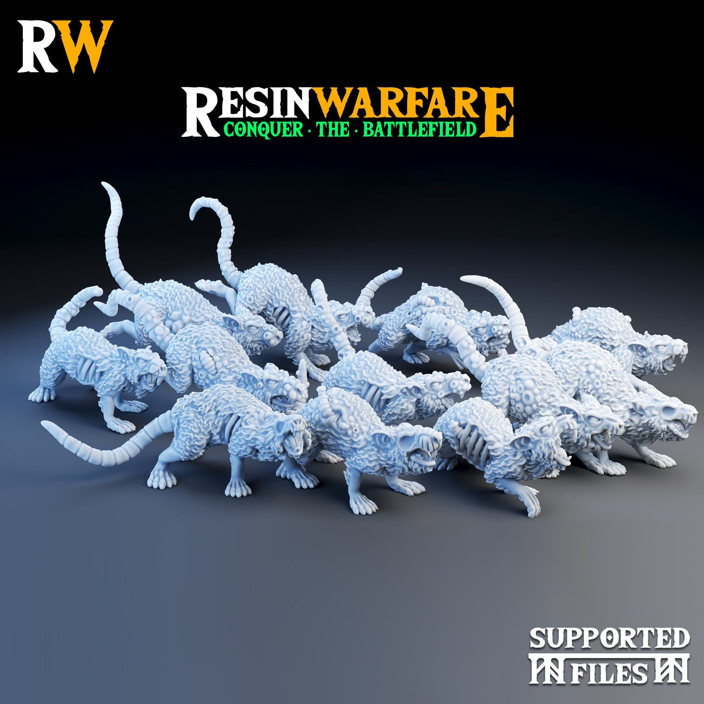 Giant Pox Rodents x 12 | Unholy Brotherhood | Ravenous Hordes | Resin Warfare