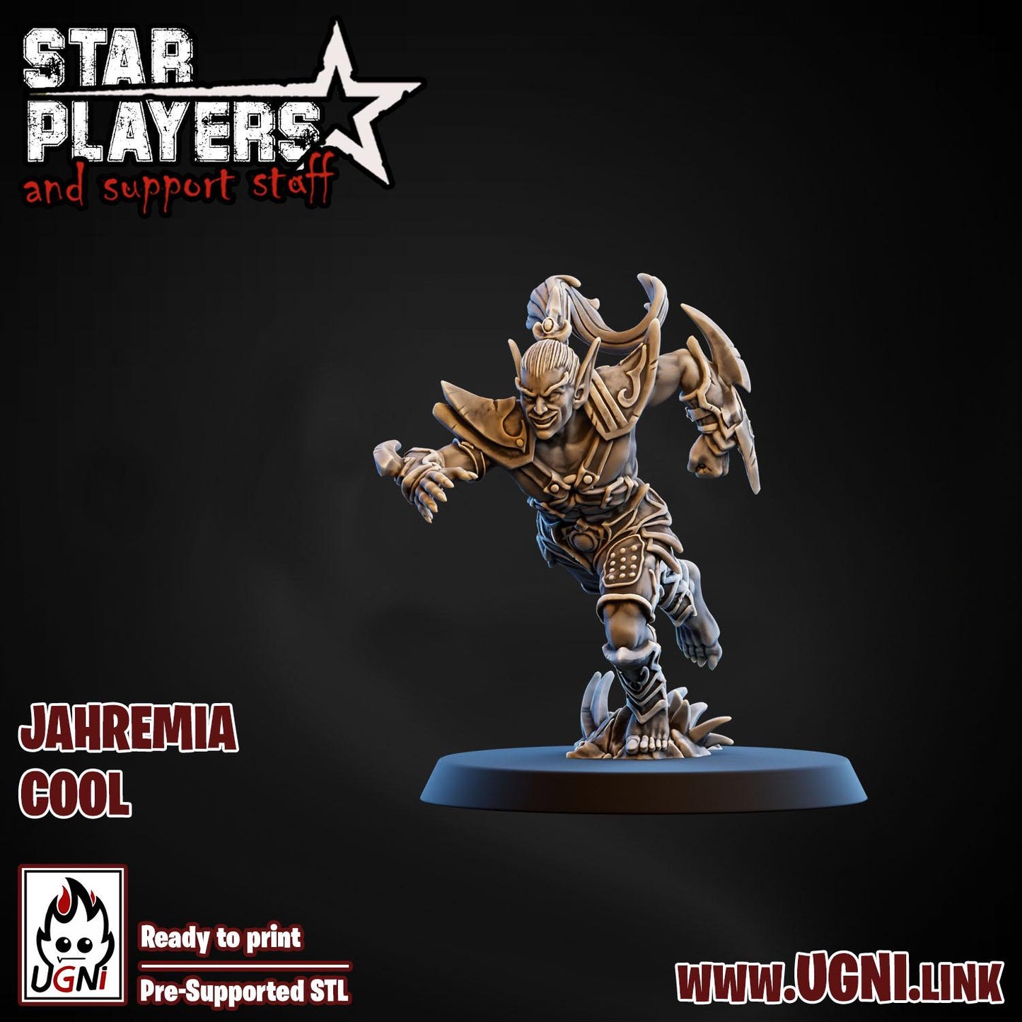 Jeremy Chill | Elven Star Player | Fantasy Football | Ugni Miniatures