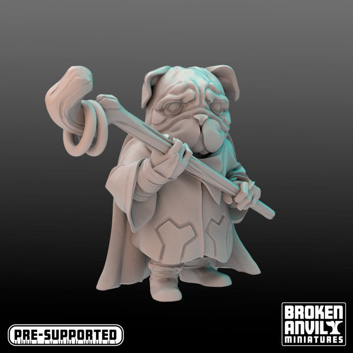 a 3d model of a dog with a gun
