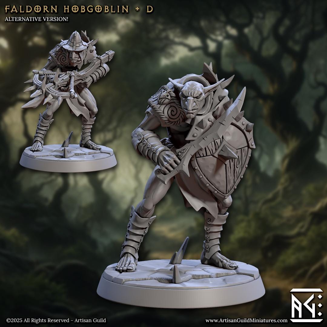 Faldorn Hobgoblins | 12 Variants | 32mm Scale | Medium | Faldorn Hobgoblins | Artisan Guild | TTRPG | Dungeons and Dragons