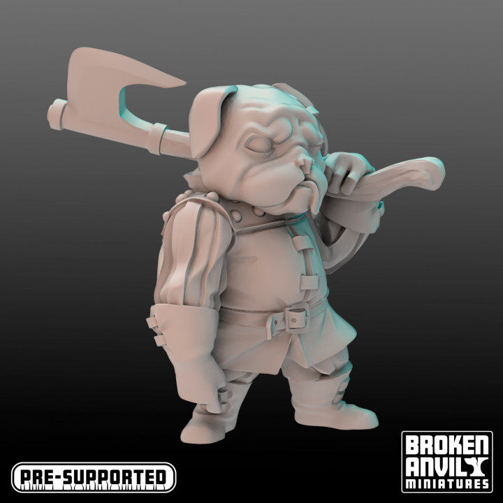 a 3d rendering of a cartoon character holding a hammer
