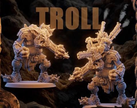 Mecha Troll | Mad Max Team | Fantasy Football | Ugni Miniatures | TTRPG | Dungeons and Dragons