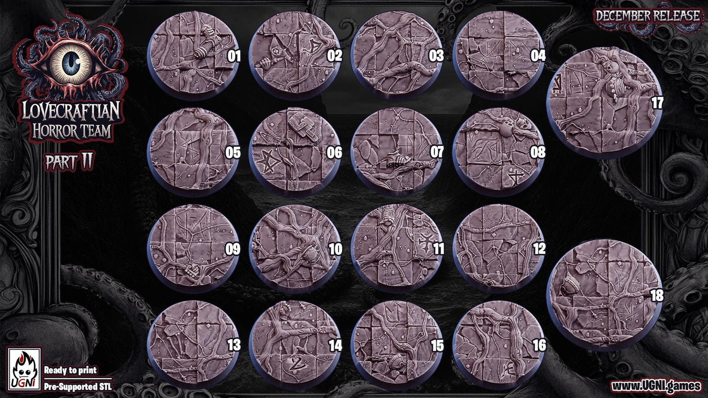 Undead Team Bases | 32mm and 40mm | Undead Team | Fantasy Football | Ugni