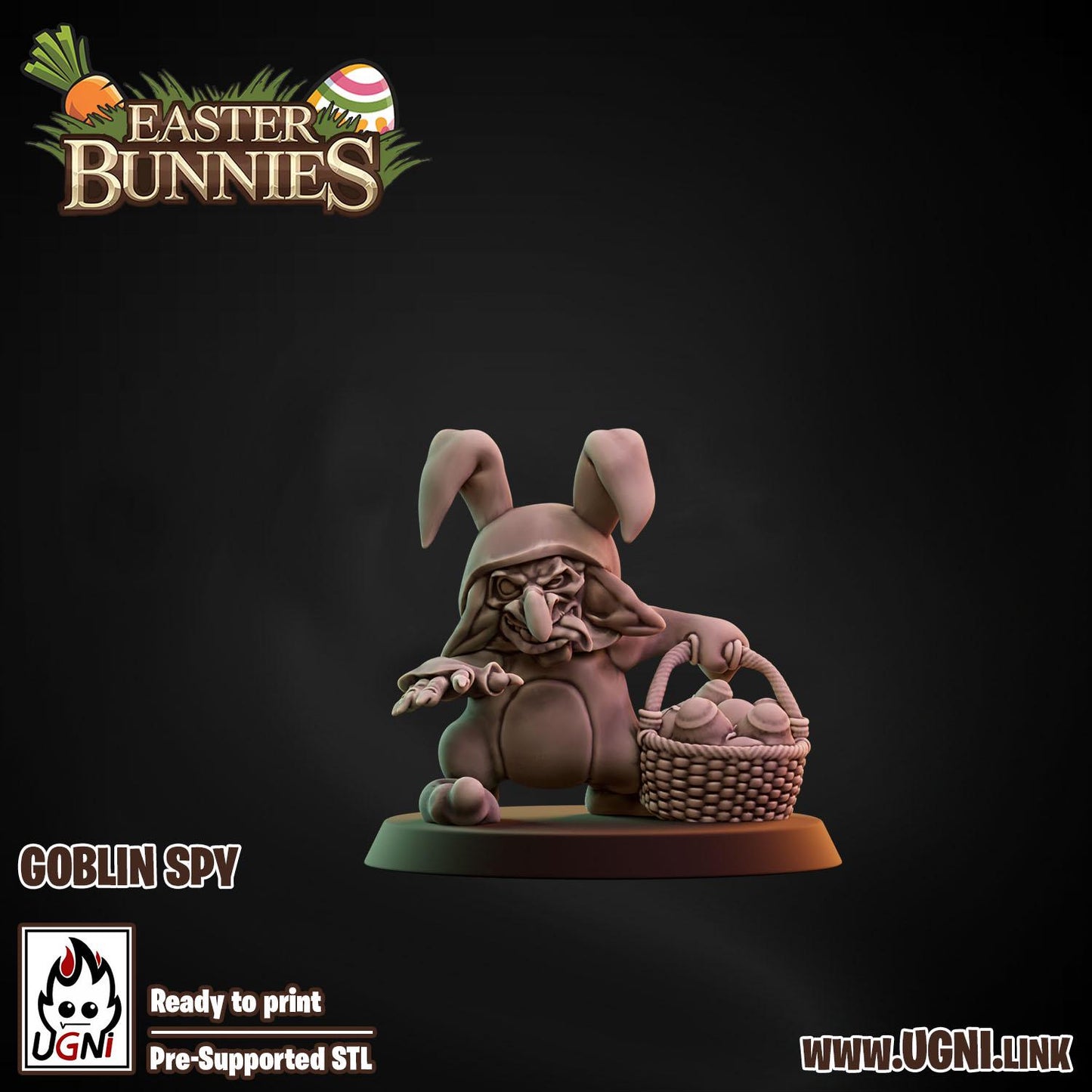 Easter Bunnies | Support Staff | Jumping Team Miniatures | Fantasy Football | Ugni | Dungeons and Dragons | TTRPG | 8K Resin 3D Printed