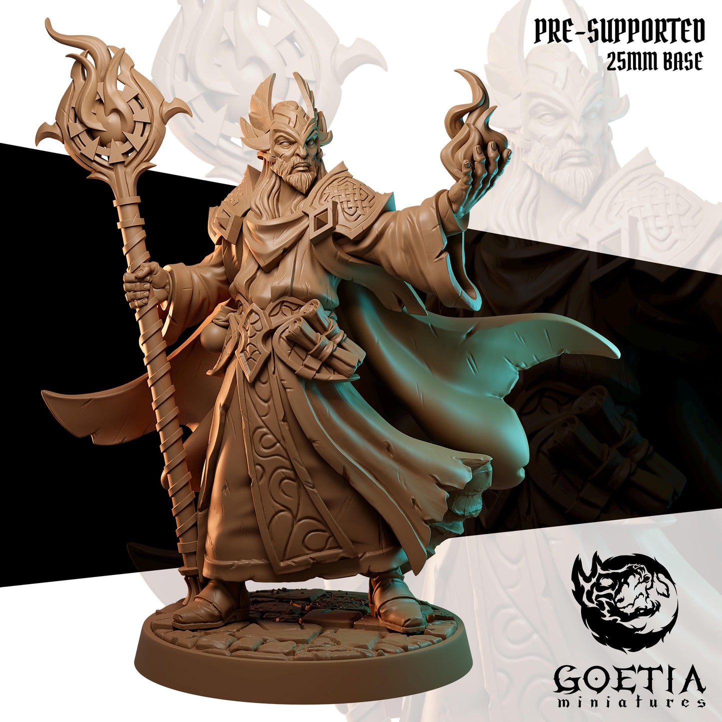 Imhotar Agnamartur, The Time Wielder | 25mm Base | Goetia Miniatures | Bringers of Disorder | 8k Quality 3D Printed Miniature