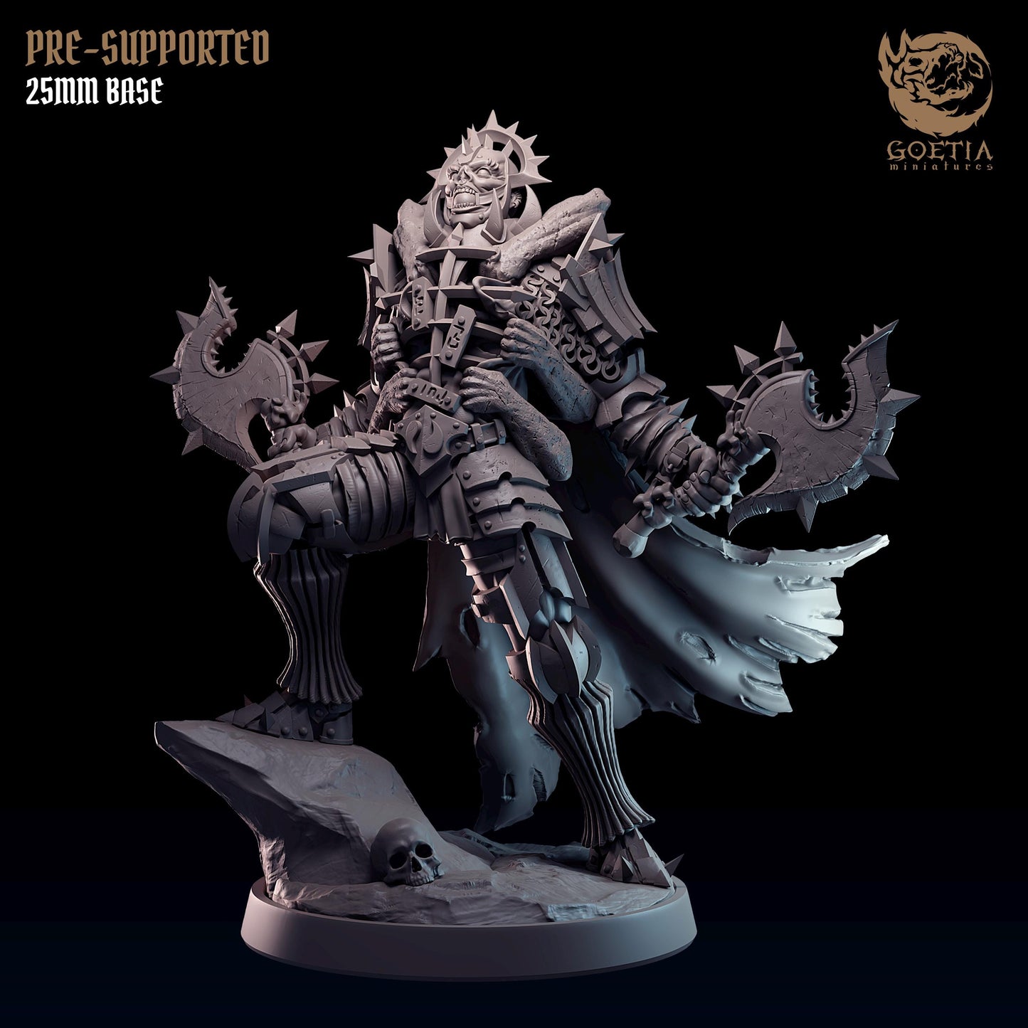 Openhearted, First One | 25mm Base | Undead Knight | Goetia Miniatures | Death in Kadal | 8k Quality 3D Printed Miniature