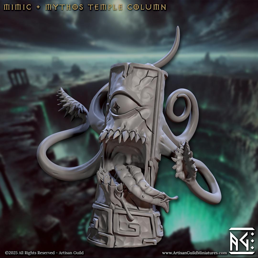 Roper | Mimic | Temple Columns | 32mm | Large | Hive of the All-Seeing | Artisan Guild | Dungeons and Dragons