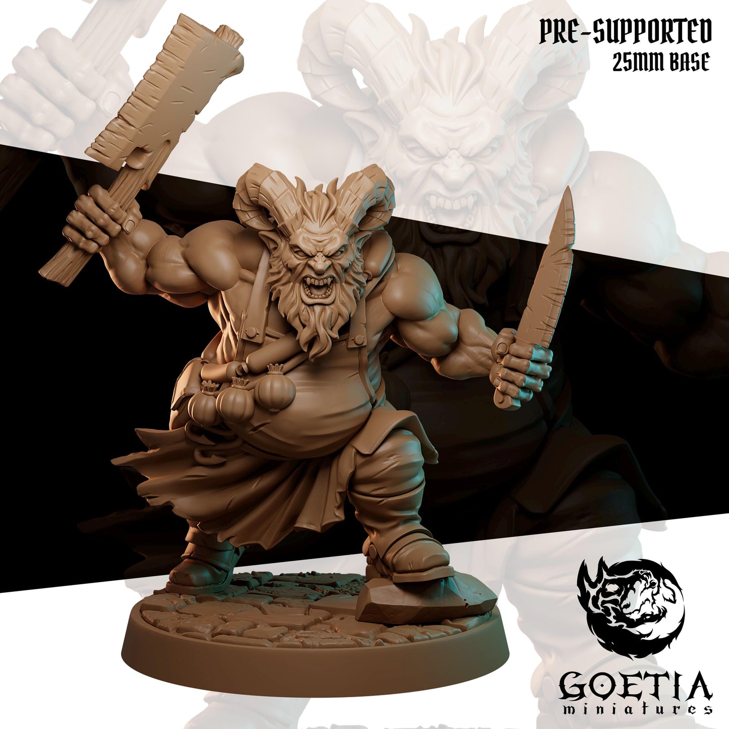 Tramor, Hellish Cook | 25mm Base | Goetia Miniatures | Bringers of Disorder | 8k Quality 3D Printed Miniature