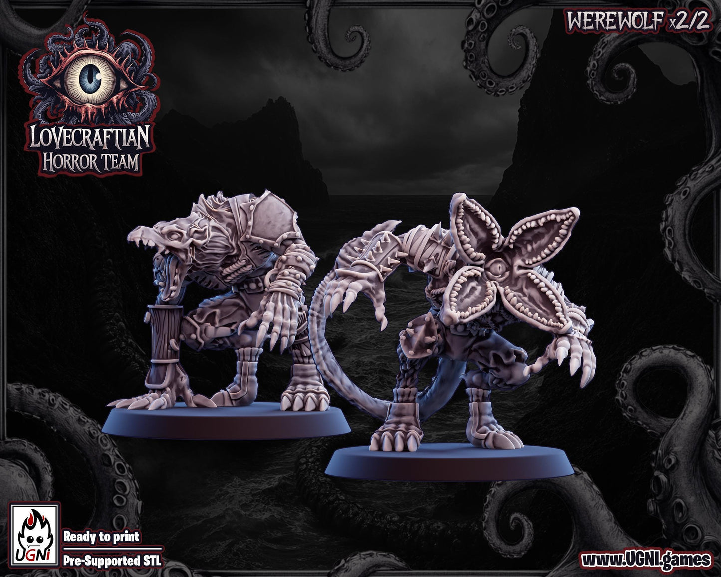Lovecraftian Horror Team | Undead Team | 16 Models | Fantasy Football | Ugni Miniatures