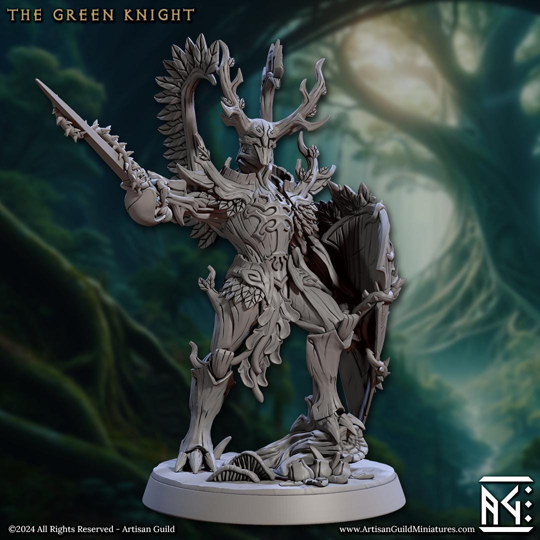 The Green Knight | Forest Paladin | Medium | 32mm | Artisan Guild | Spriggan Barkwraiths