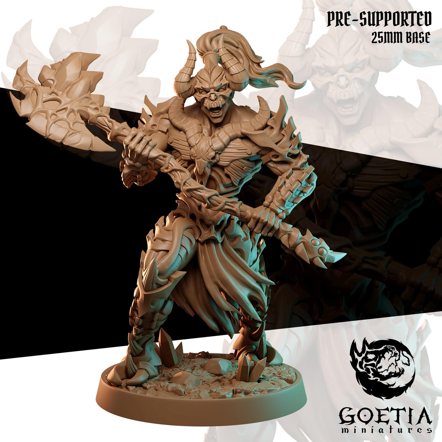 Lord Thul, Marrow Gnawer | 25mm Base | Goetia Miniatures | Bringers of Disorder | 8k Quality 3D Printed Miniature