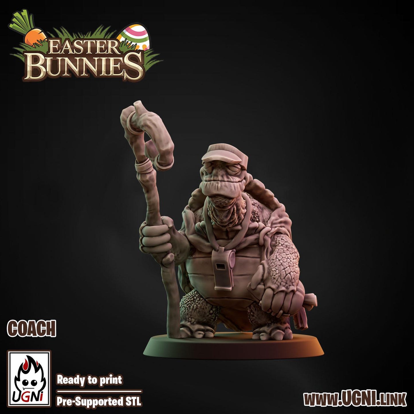 Easter Bunnies | Support Staff | Jumping Team Miniatures | Fantasy Football | Ugni | Dungeons and Dragons | TTRPG | 8K Resin 3D Printed