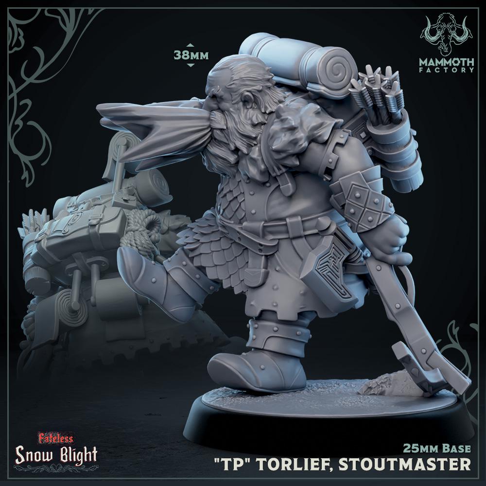 Seven Stoutmasters | 7 Options | Medium | 25mm Base | Dungeons and Dragons | 8k Resin Quality | Fateless | Snow Blight | Mammoth Factory