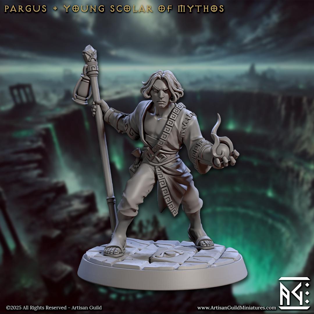 Pargus | Young Scholar of Mythos | 32mm | Medium | Human Acolyte | Hive of the All-Seeing | Artisan Guild | Dungeons and Dragons