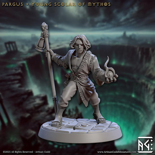 Pargus | Young Scholar of Mythos | 32mm | Medium | Human Acolyte | Hive of the All-Seeing | Artisan Guild | Dungeons and Dragons
