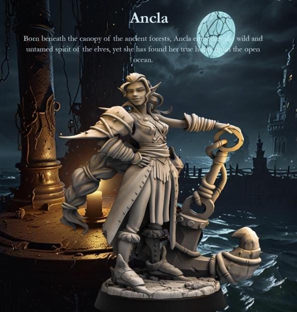 Ancla | Female Brute | Pirate | Medium | Dungeons and Dragons | TTRPG | RNE Studio | Vol. 2 Deep Waters