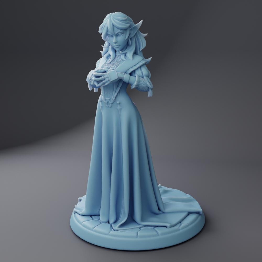Felynril | Drow Noble | Medium | 32mm | Dungeons and Dragons | Twin Goddess Miniatures