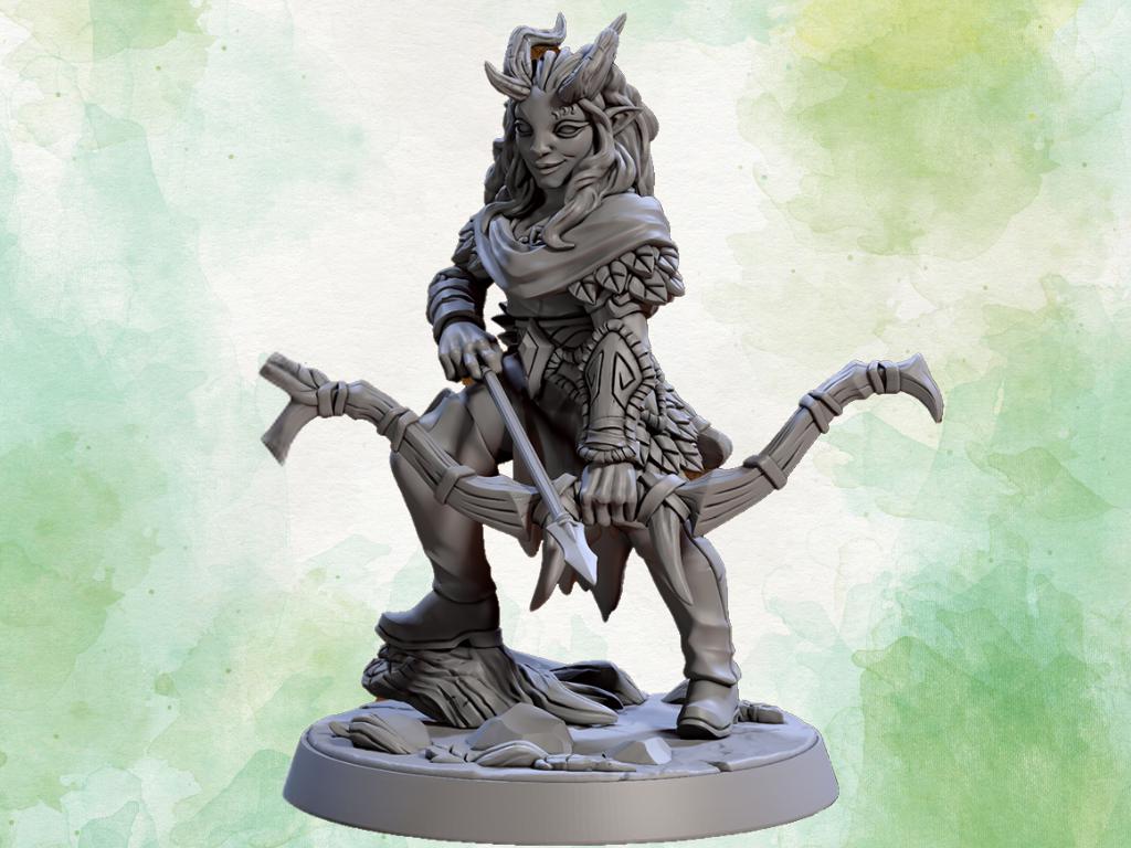 Anima Hervera | Alfar Ranger | Medium | 32mm Elven Archer | Tiefling | Dryad | Druid | Temple of Arba | Artisan Guild | Dungeons and Dragons