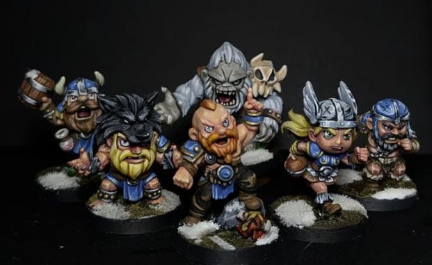 Northmen Chibis | Norsemen | Nordic | Big Guy | Star Player Fantasy Football | Big Head Chibis | 3D Printed Miniature | 8k Quality