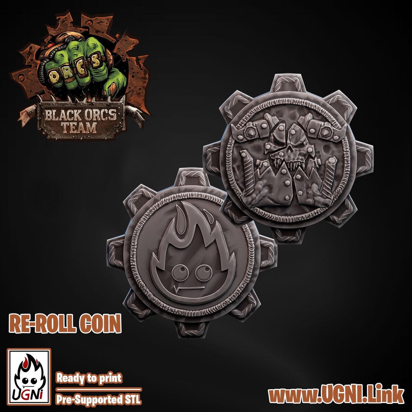 Dark Orcs Team | Mad Max Team | Fantasy Football | Ugni Miniatures | TTRPG | Dungeons and Dragons