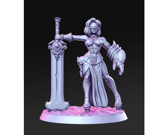Justicia | Female Paladin | Medium | Dungeons and Dragons | TTRPG | RNE Studio | Thieves and Assassins