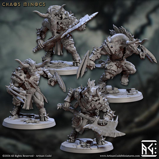 Chaos Minocs | Large | 40mm Base | 32mm | Rise of the Beastmen | Artisan Guild | Dungeons and Dragons | Fantasy Battles