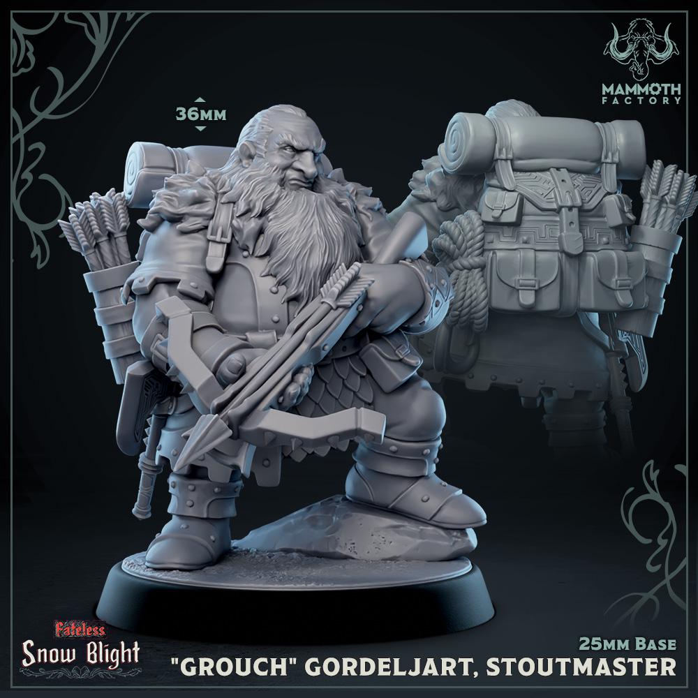 Seven Stoutmasters | 7 Options | Medium | 25mm Base | Dungeons and Dragons | 8k Resin Quality | Fateless | Snow Blight | Mammoth Factory