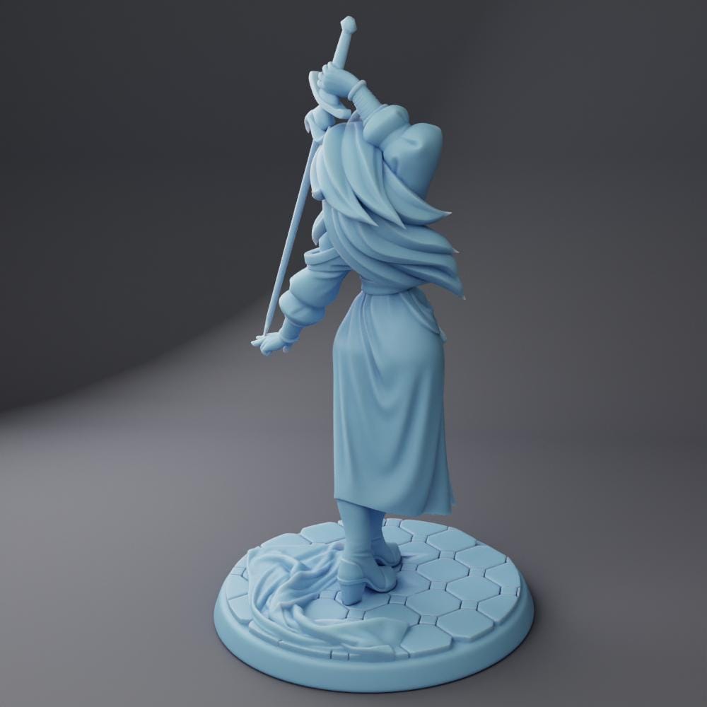 Libra | Desert Fencer | Medium | Dungeons and Dragons | Pathfinder | Adventurer | Twin Goddess Miniatures | 3D Resin Printed | 8K Quality