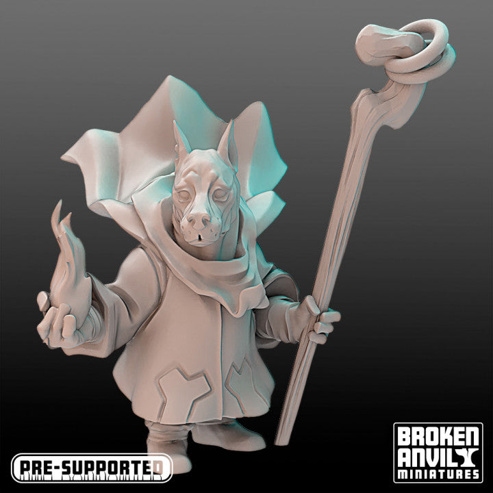 a stylized image of a wizard holding a staff