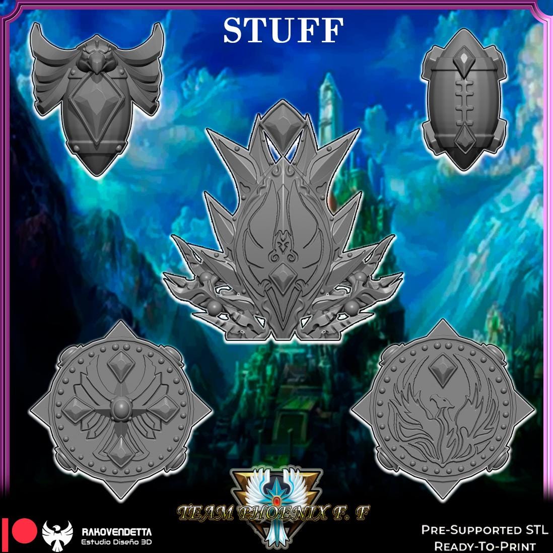 Phoenix Elves | Elf Team | Fantasy Football | Txarli Factory | 3D Printed Miniature | 8K Quality Resin | Bases Included | TTRPG