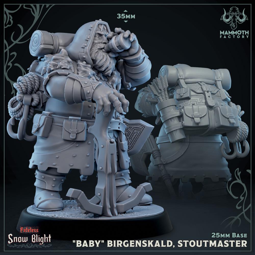 Seven Stoutmasters | 7 Options | Medium | 25mm Base | Dungeons and Dragons | 8k Resin Quality | Fateless | Snow Blight | Mammoth Factory