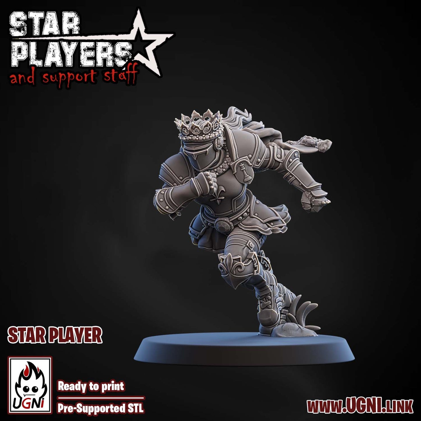 Blitzer Queen | Star Player | Chess Knights | Fantasy Football | Ugni Miniatures