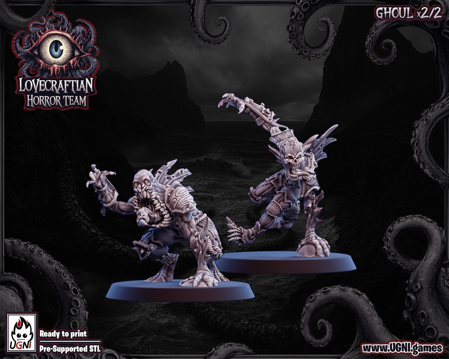 Lovecraftian Horror Team | Undead Team | 16 Models | Fantasy Football | Ugni Miniatures