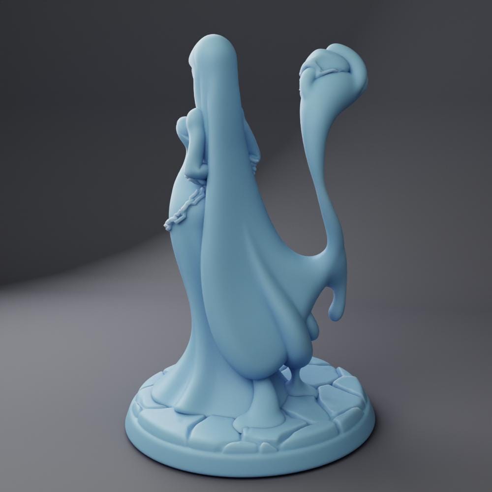Slime Mancer and Necro Slime Golem | Medium | 32mm | Elemental Mancers | Twin Goddess Miniatures
