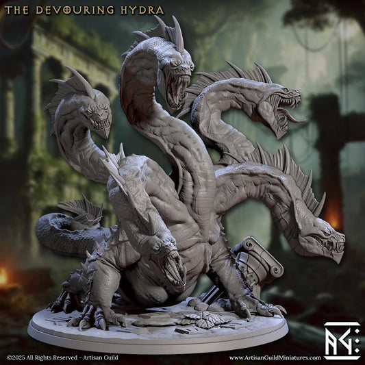 Hydra | Serpent Monster | 32mm | Gargantuan | 100mm Base | Monstrosity | Artisan Guild | Veiled Sisterhood | Dungeons and Dragons