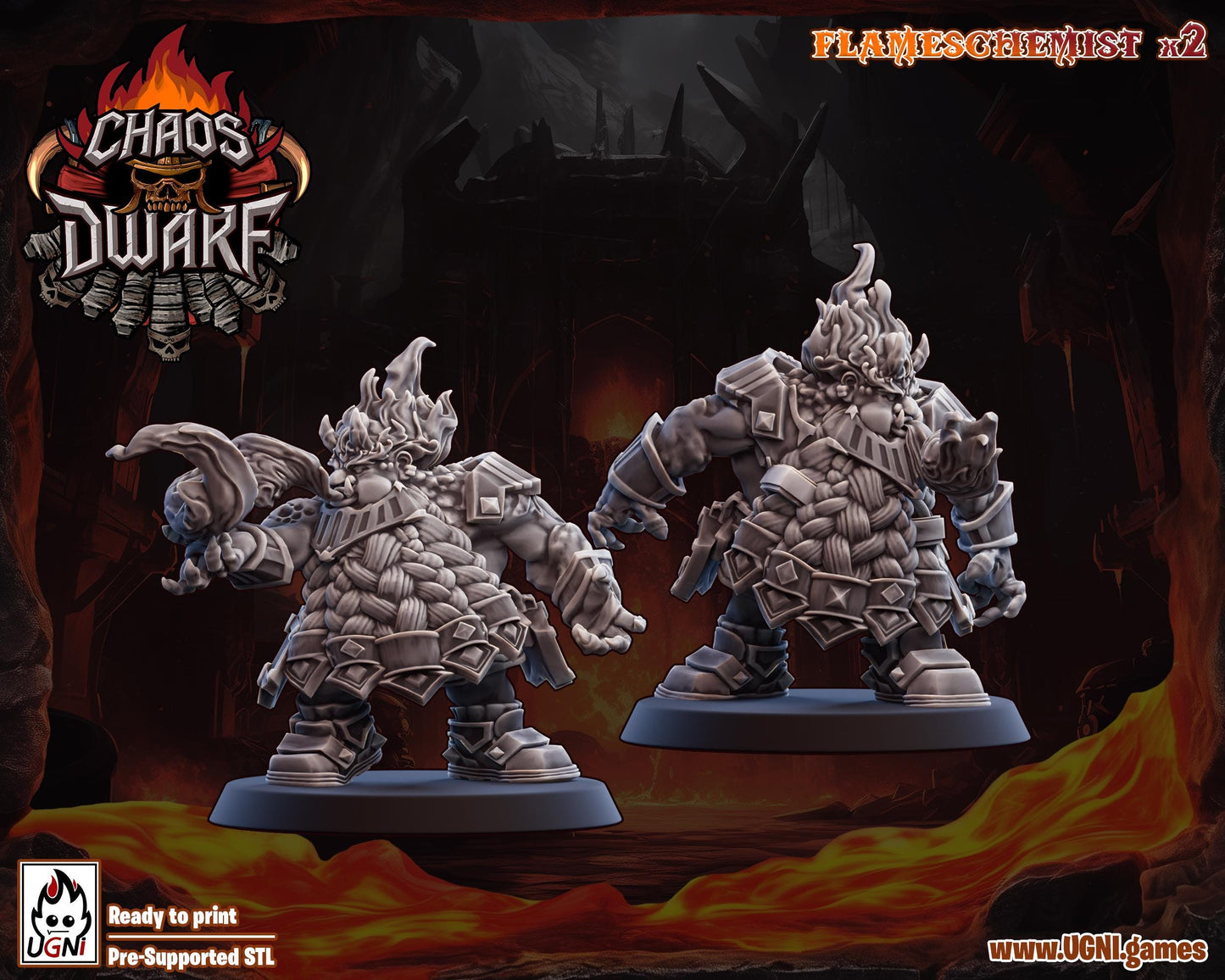 Dwarven Flamschemist | Fire Breathers | Fire Dwarves Team | Fantasy Football | Ugni