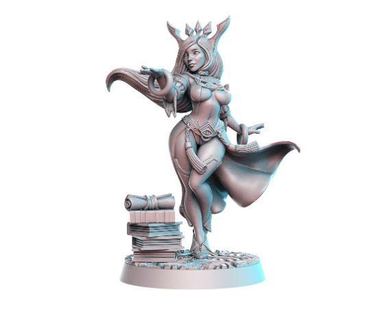 Sapphire | Female Wizard | Enchantress | Medium | Dungeons and Dragons | TTRPG | RNE Studio